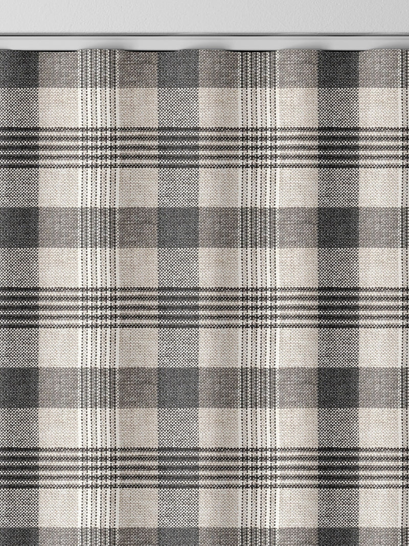 Cleveland check black made to measure curtains, UK version