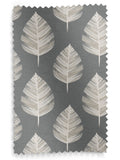 Grey Finn made to measure curtains leaf design (British brand)