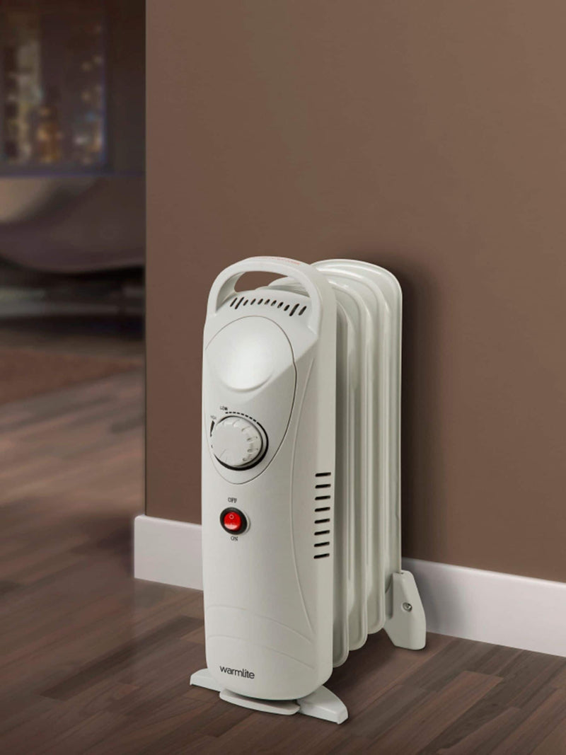 Warmlite oil filled radiator 650W thermostat, UK version