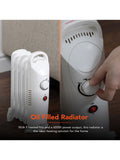 Warmlite oil filled radiator 650W thermostat, UK version