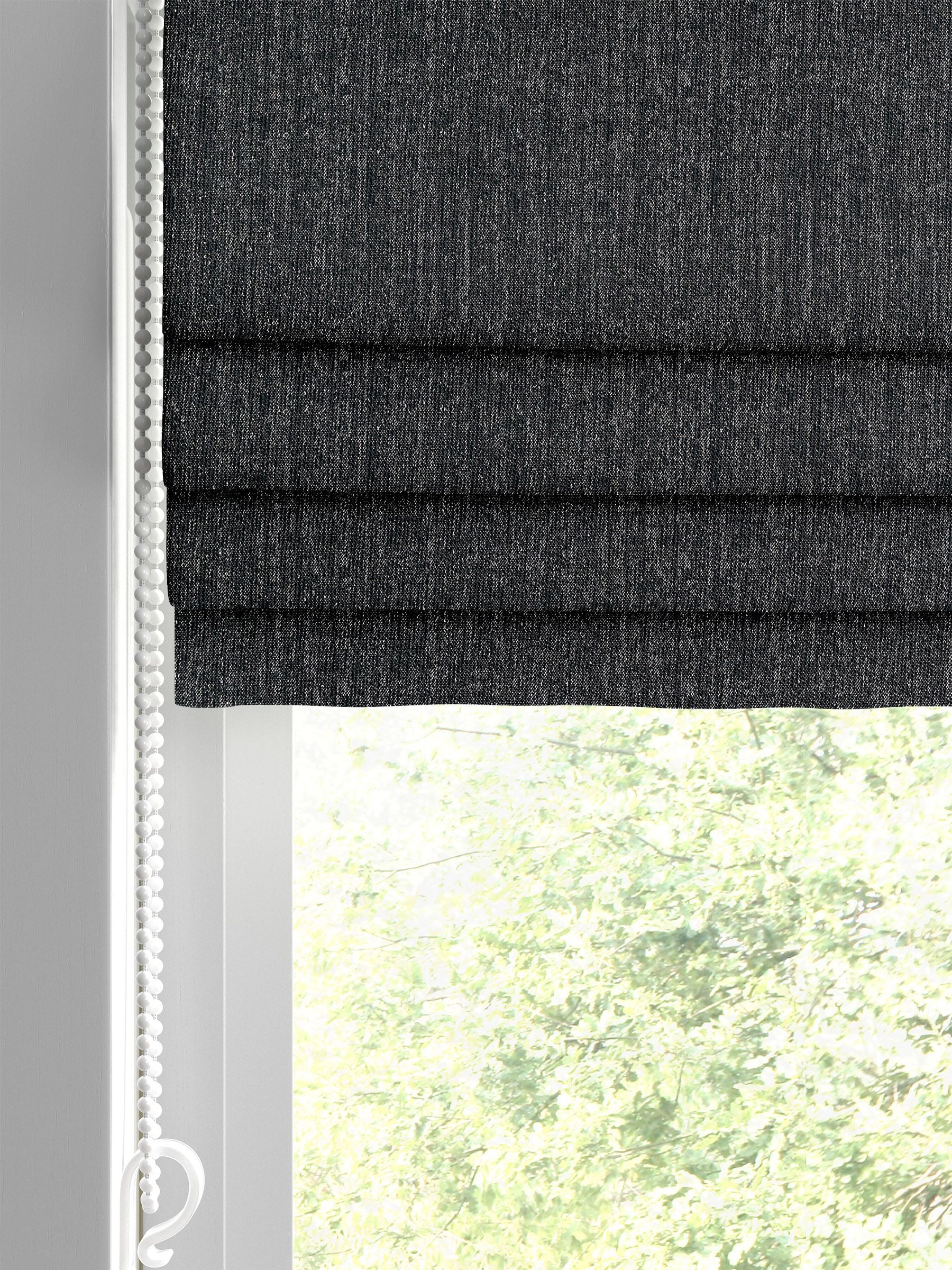 Black glittery roman blind made to measure - British product