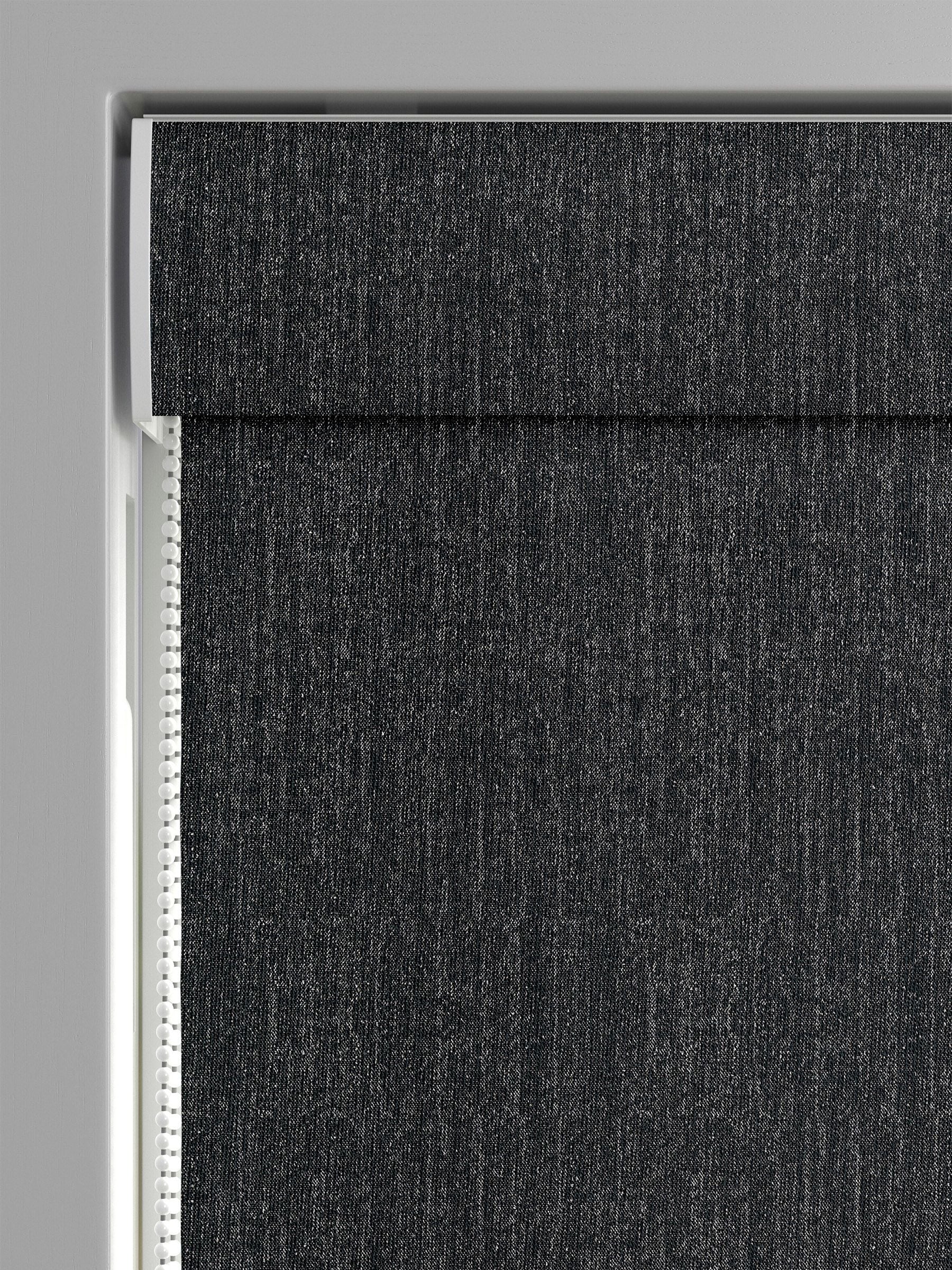 Black glittery roman blind made to measure - British product