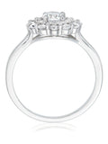 Beaverbrooks Silver Sterling Silver Cubic Zirconia Double Halo Ring