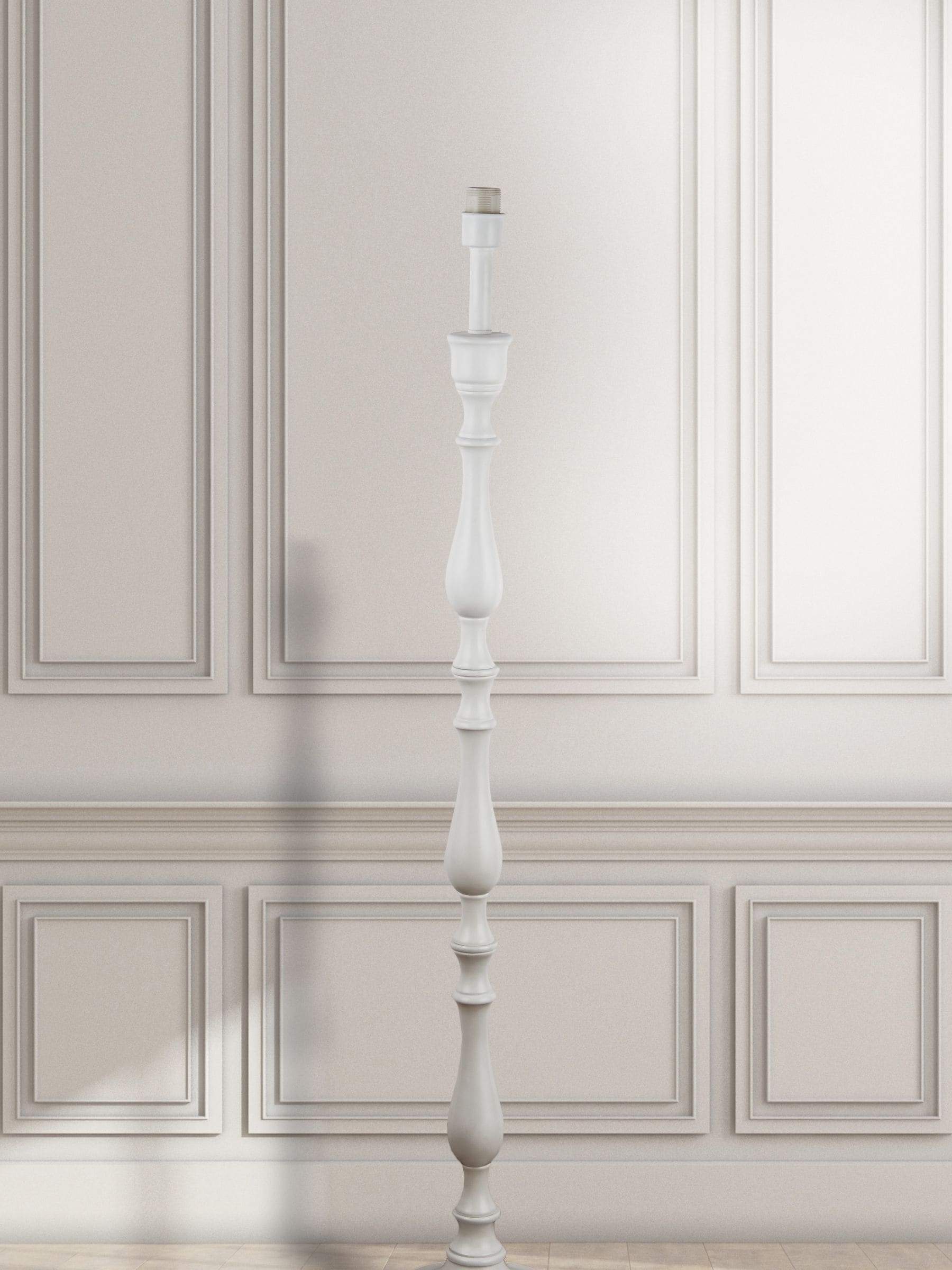 Searchlight cream candlestick floor lamp base 132cm - British product