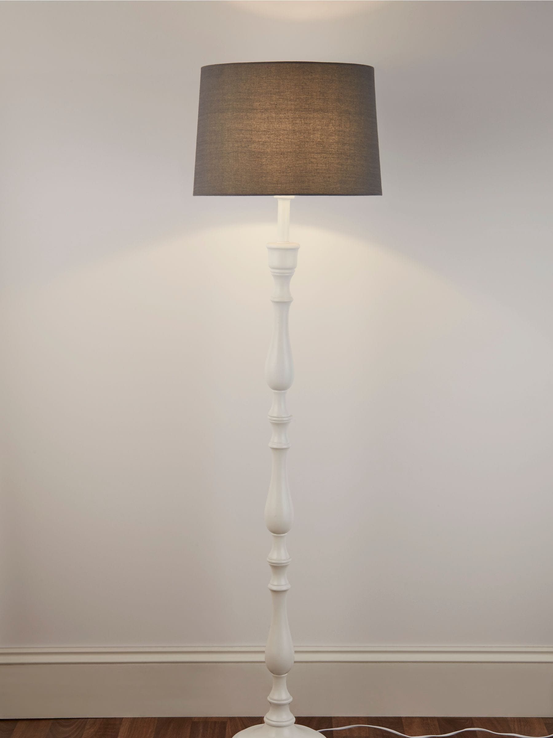 Searchlight cream candlestick floor lamp base 132cm - British product