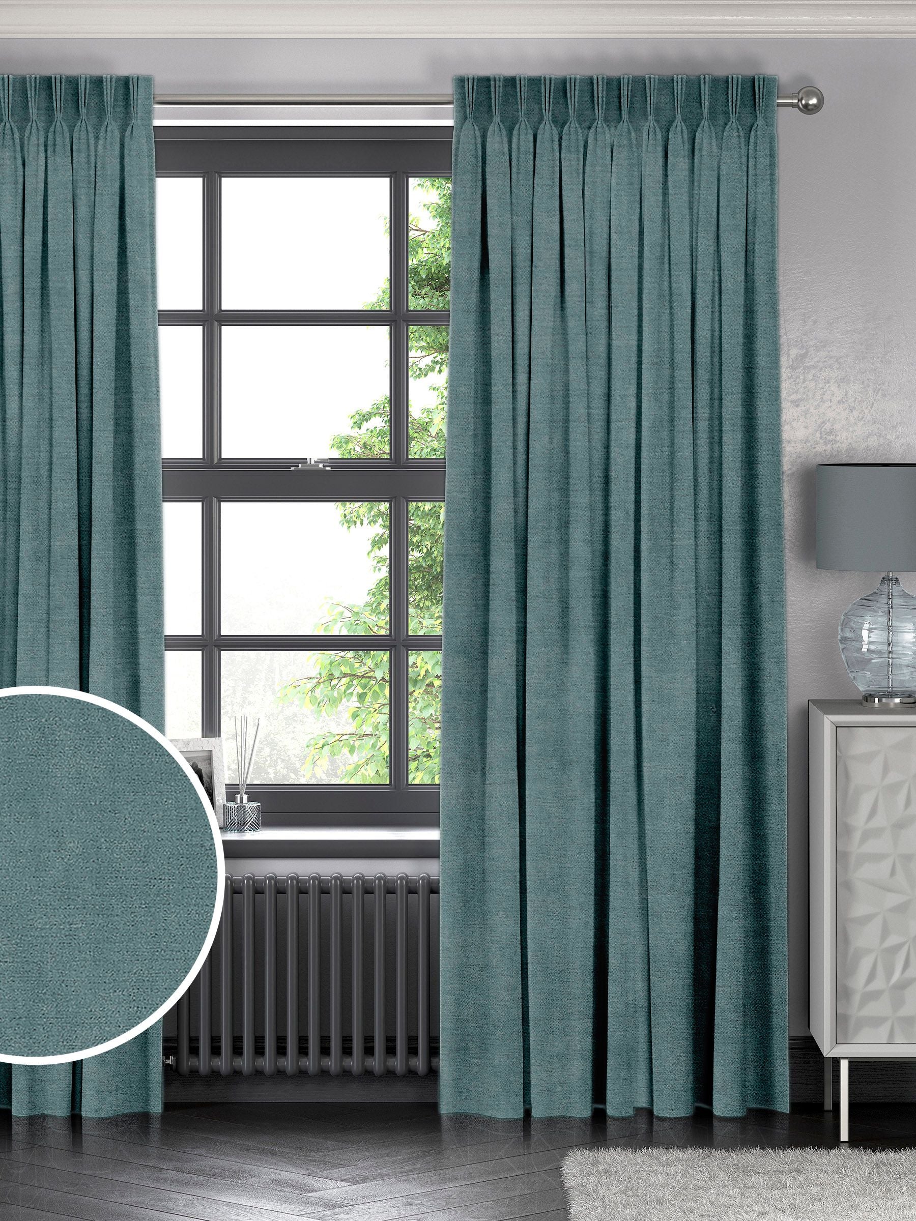 Riviera Blue Abbott made to measure curtains (British brand)