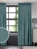 Riviera Blue Abbott made to measure curtains (British brand)