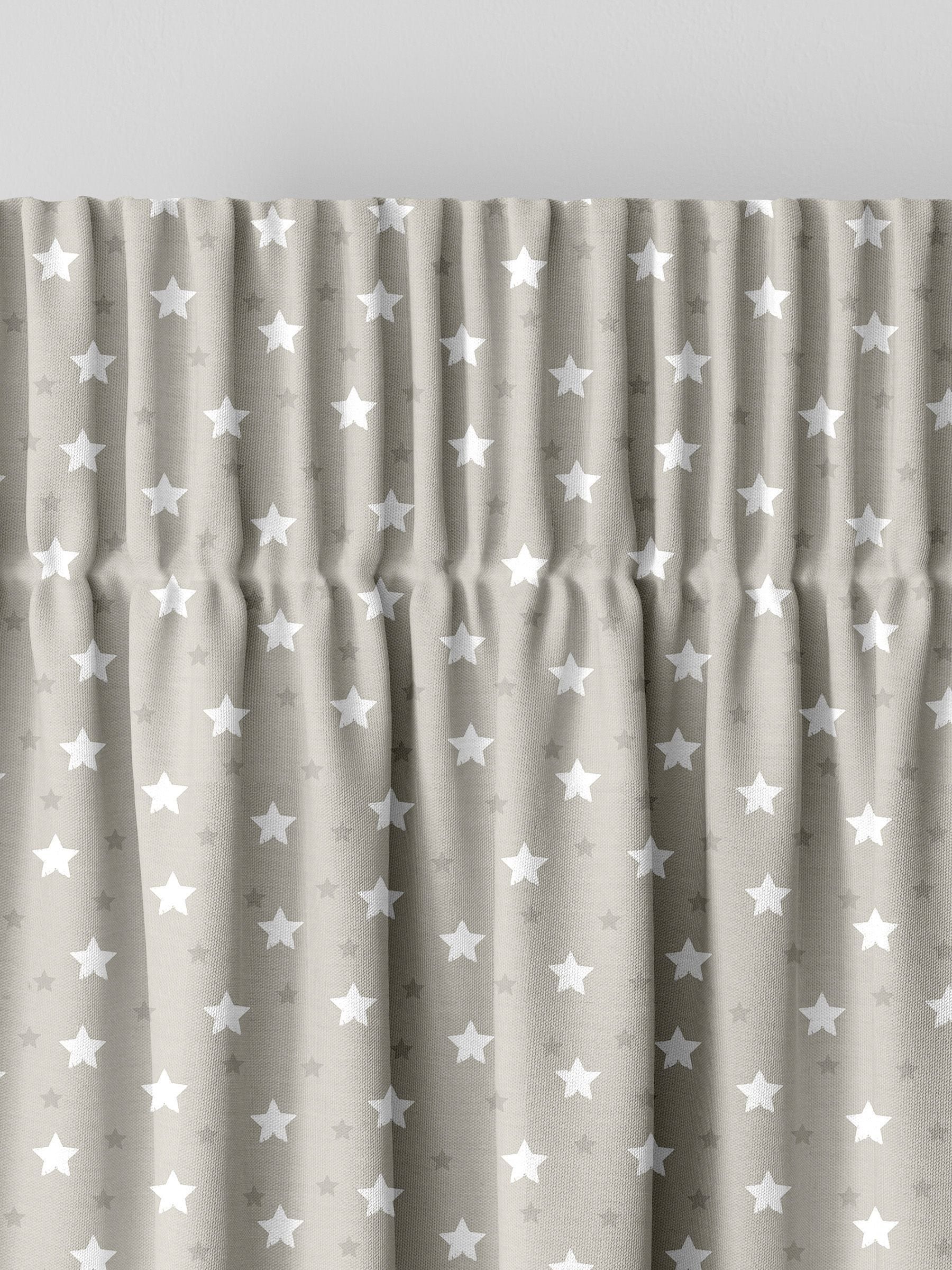 Ditsy Stars curtains natural 100% cotton made to measure, imported from the UK