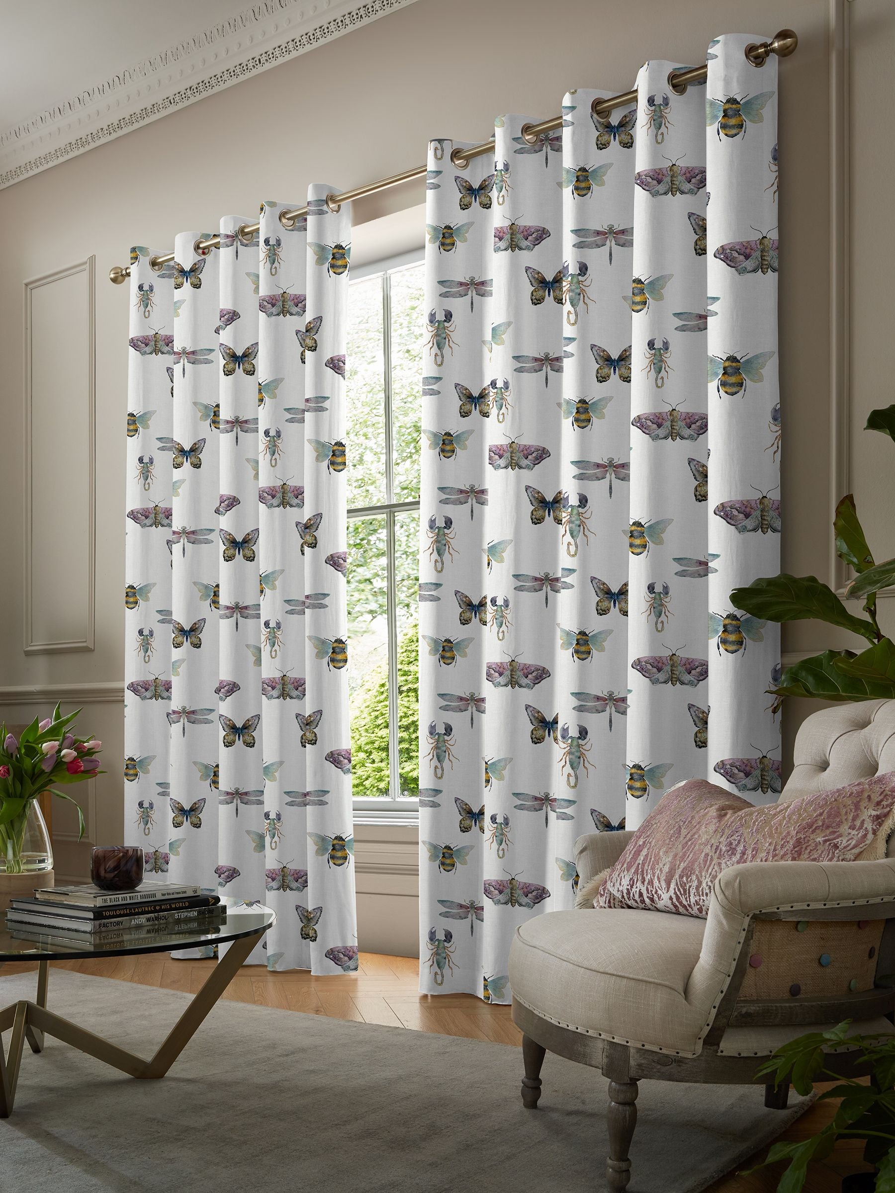 Voyage Maison natural linen Fray curtains, UK version