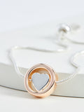 Rose Gold and Silver Tone Heart Pully Bracelet, imported from the UK