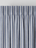Franklin navy stripe made to measure curtains, imported from the UK
