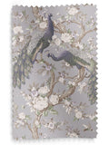 Laura Ashley Belvedere roller blind with purple peacock floral design (British brand)