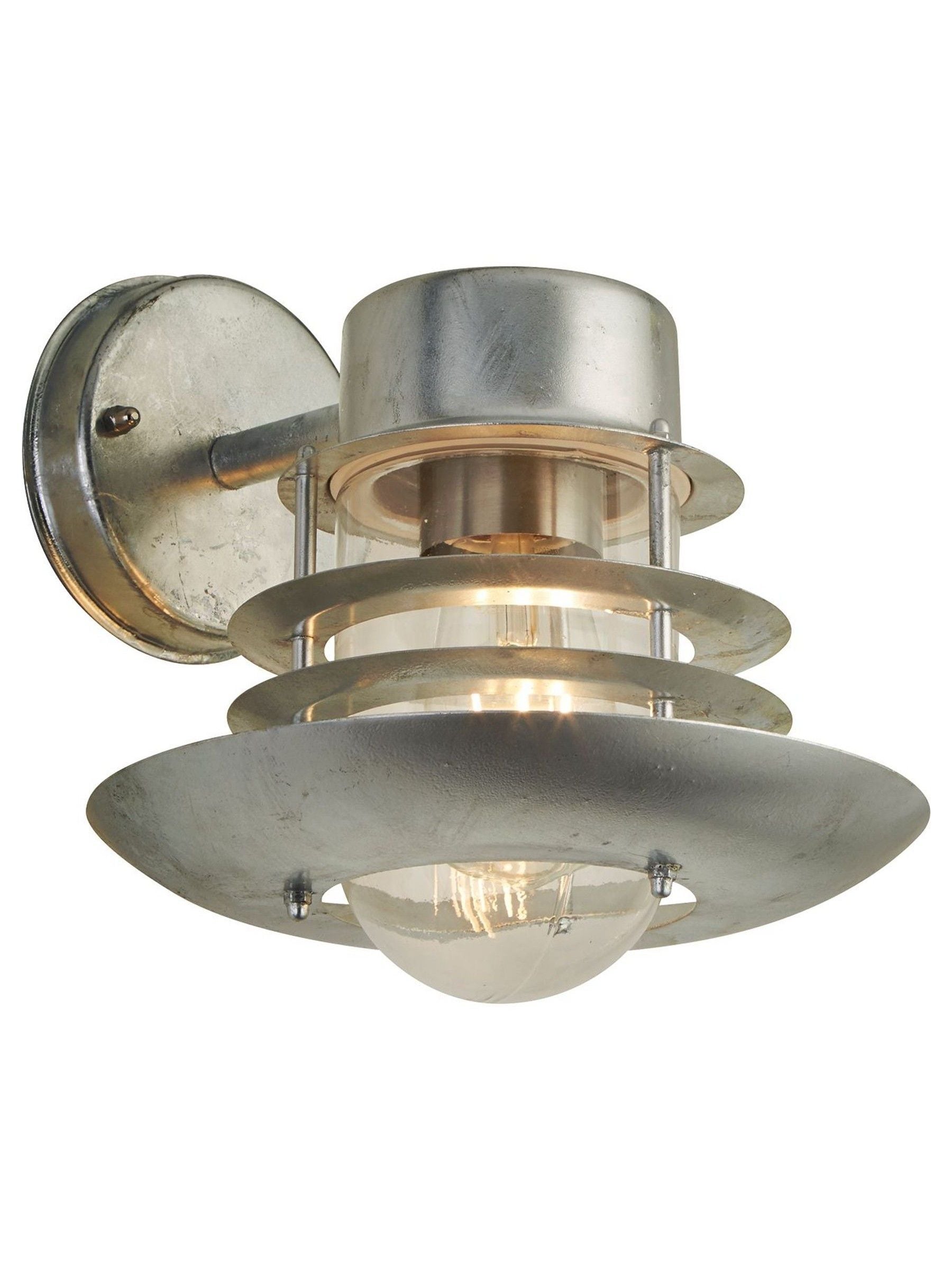 Searchlight Silver Max outdoor wall lantern, UK version