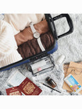 Flight Knight Navy Blue Large Hardcase Lightweight Check-In Suitcase with 4 Wheels