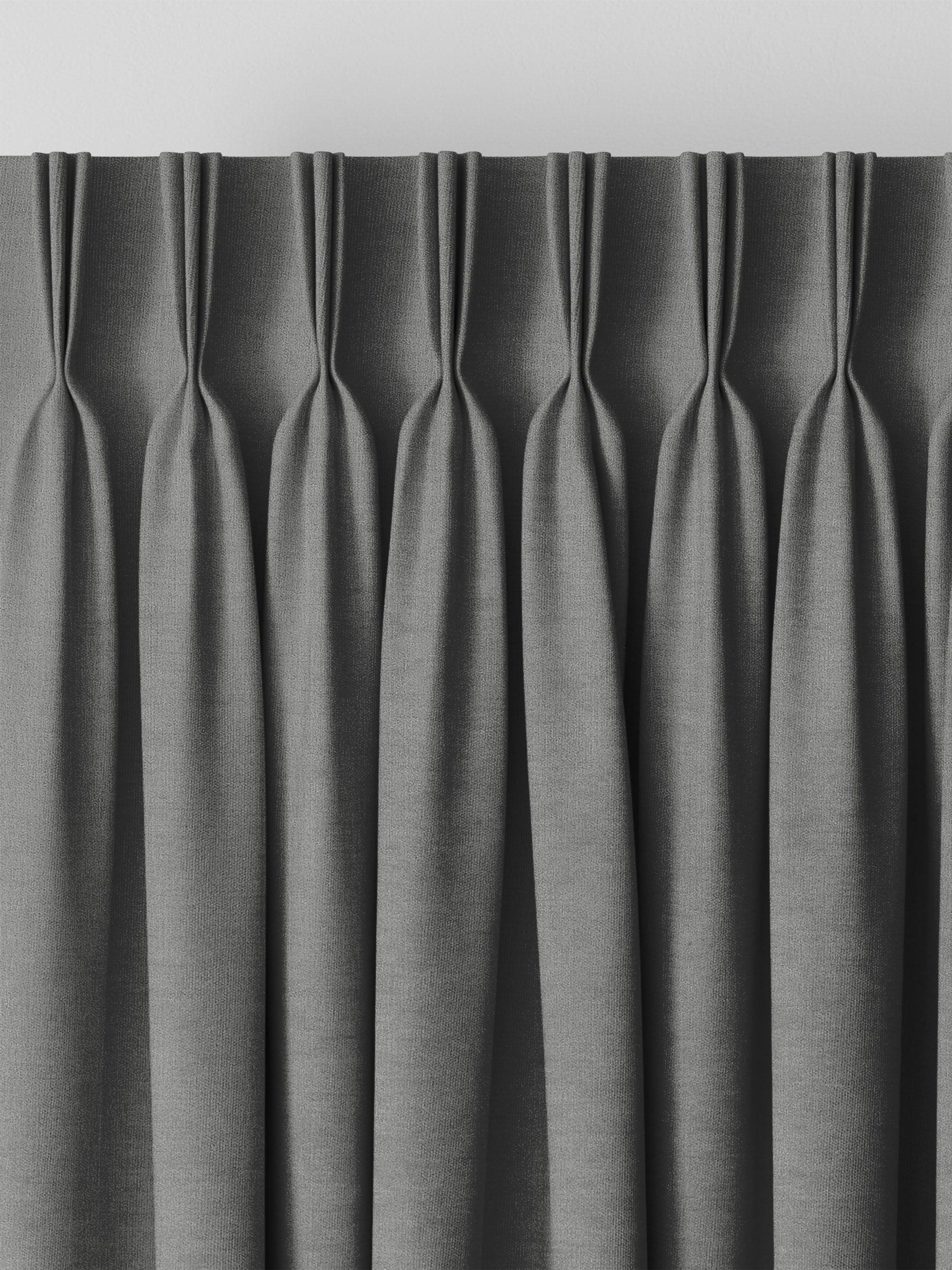 Abbott Slate Grey made to measure curtains, imported from the UK
