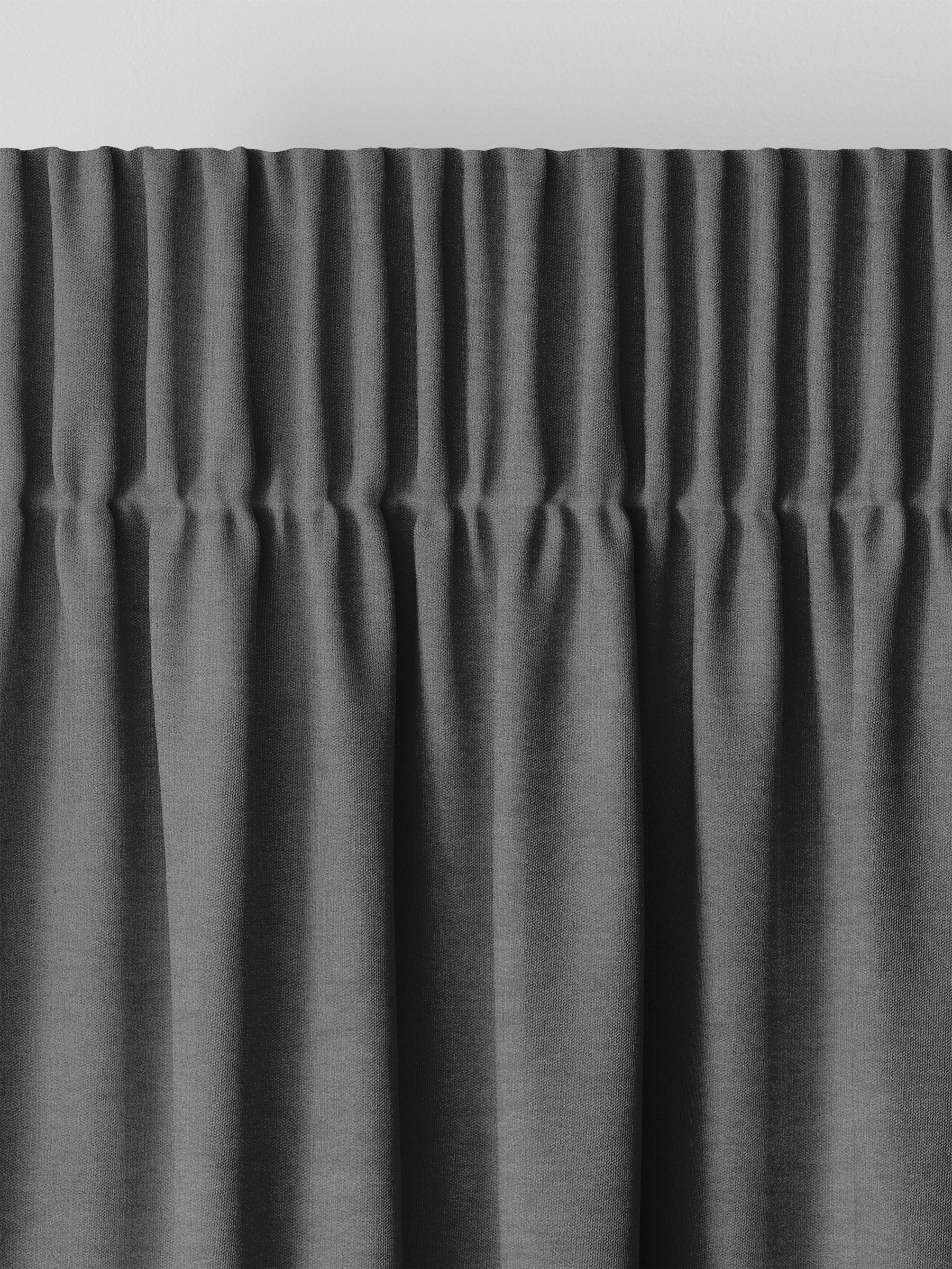 Abbott Slate Grey made to measure curtains, imported from the UK
