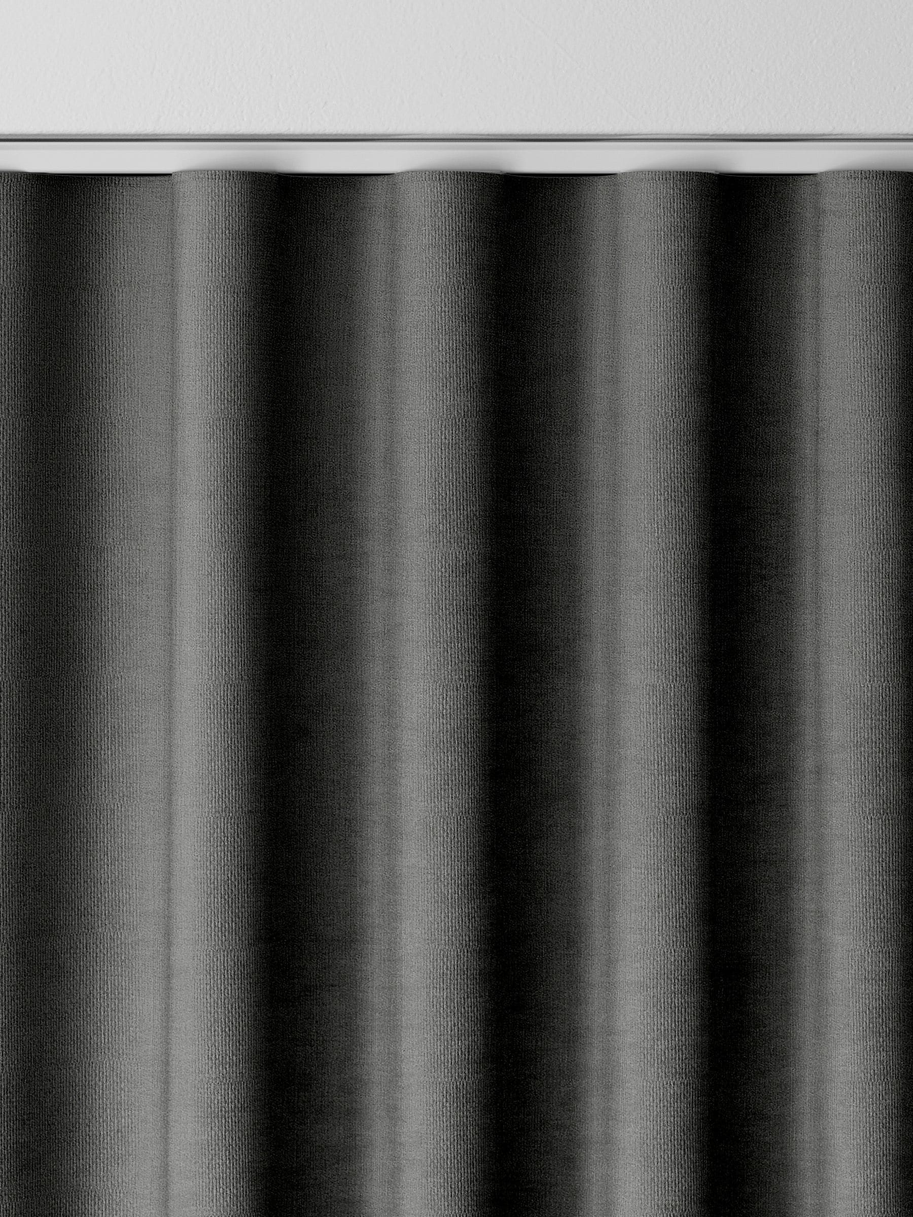 Abbott Slate Grey made to measure curtains, imported from the UK