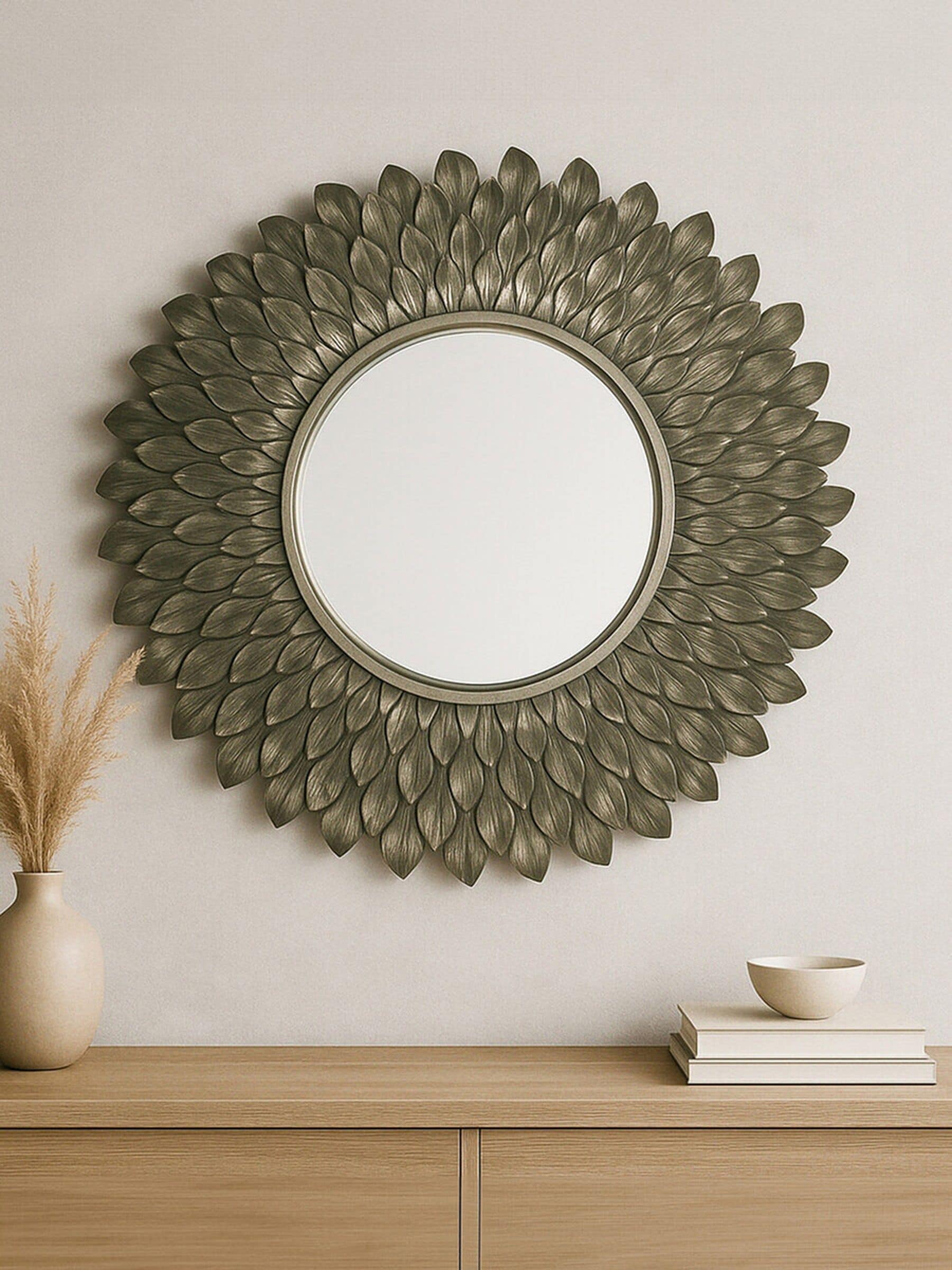 Interiors by Premier grey Tribeca distressed mirror 70cm x 70cm, UK version