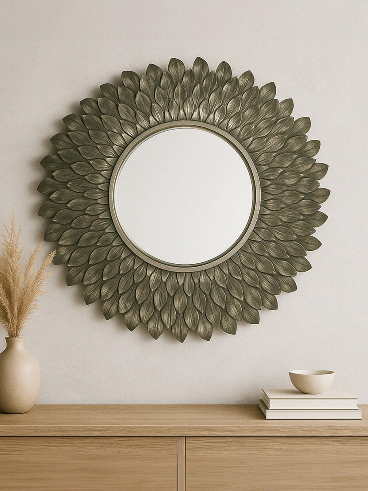 Interiors by Premier grey Tribeca distressed mirror 70cm x 70cm, UK version