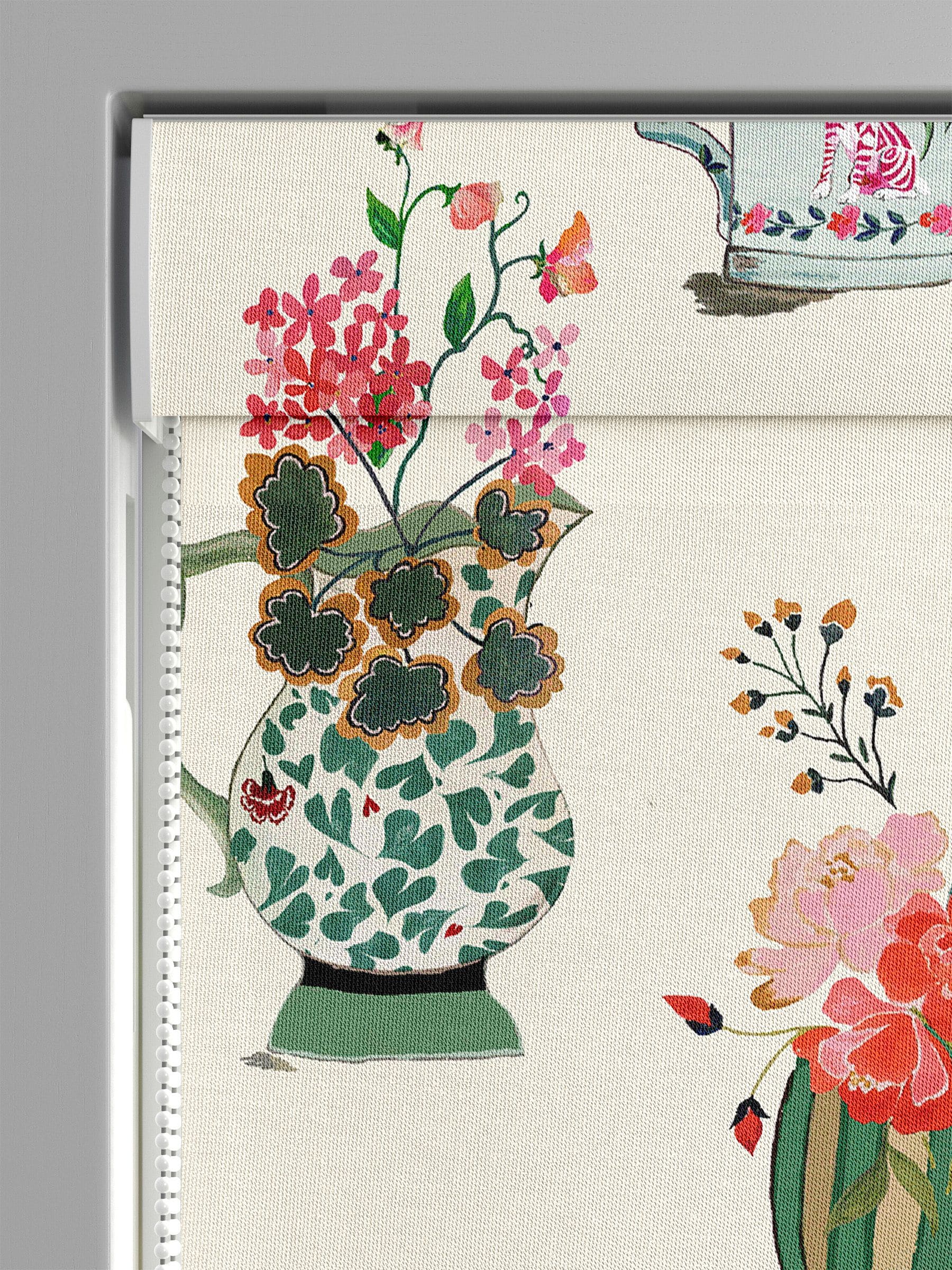 Cath Kidston Roman blinds with Cream Cups And Vases print, UK version