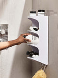 Joseph Joseph White Slimline Shower Shelf, imported from the UK