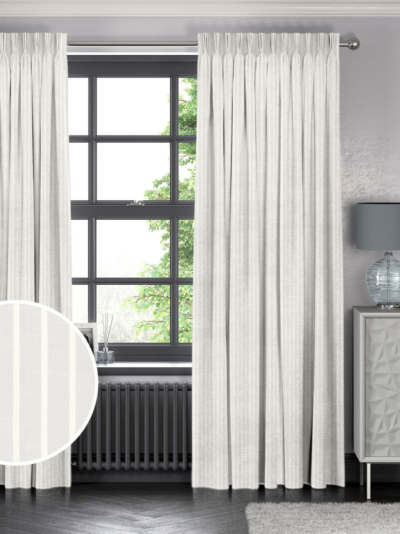 Natural Franklin made to measure curtains Franklin Pebble stripe, UK version