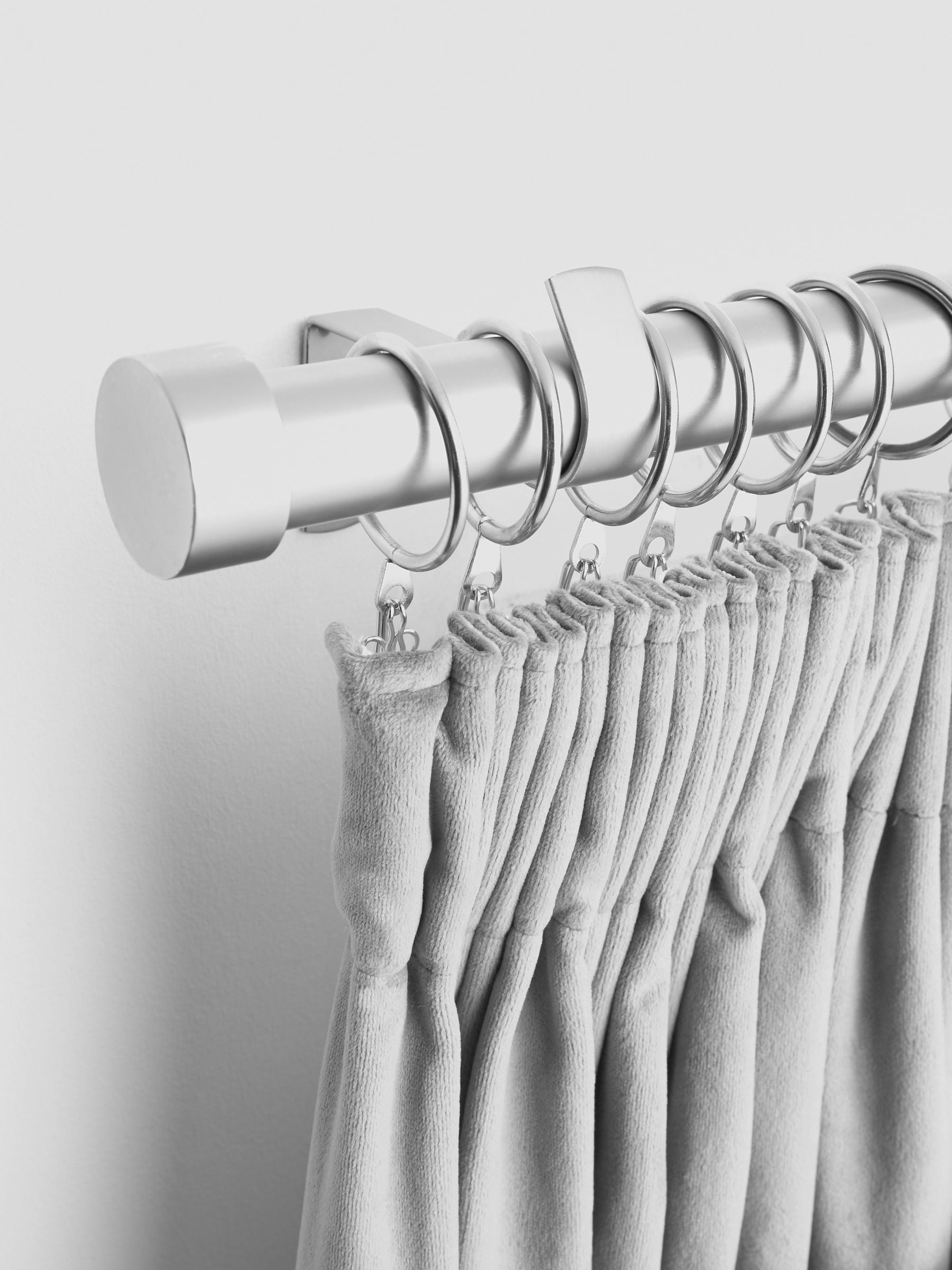 Next brushed silver pencil pleat curtain hooks pack of 50 (British brand)