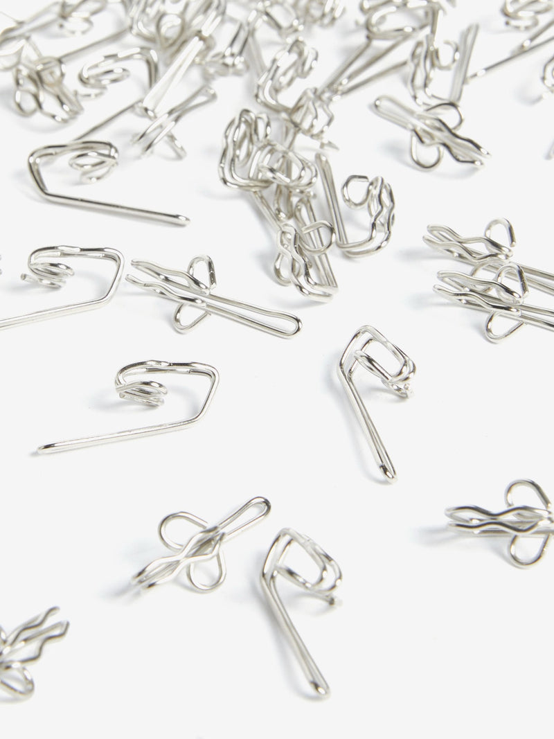 Next brushed silver pencil pleat curtain hooks pack of 50 (British brand)