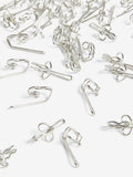 Next brushed silver pencil pleat curtain hooks pack of 50 (British brand)