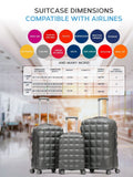 Flight Knight Anthracite Large Large Hardcase Printed Lightweight Check-In Suitcase with 4 Wheels