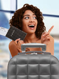 Flight Knight Anthracite Large Large Hardcase Printed Lightweight Check-In Suitcase with 4 Wheels
