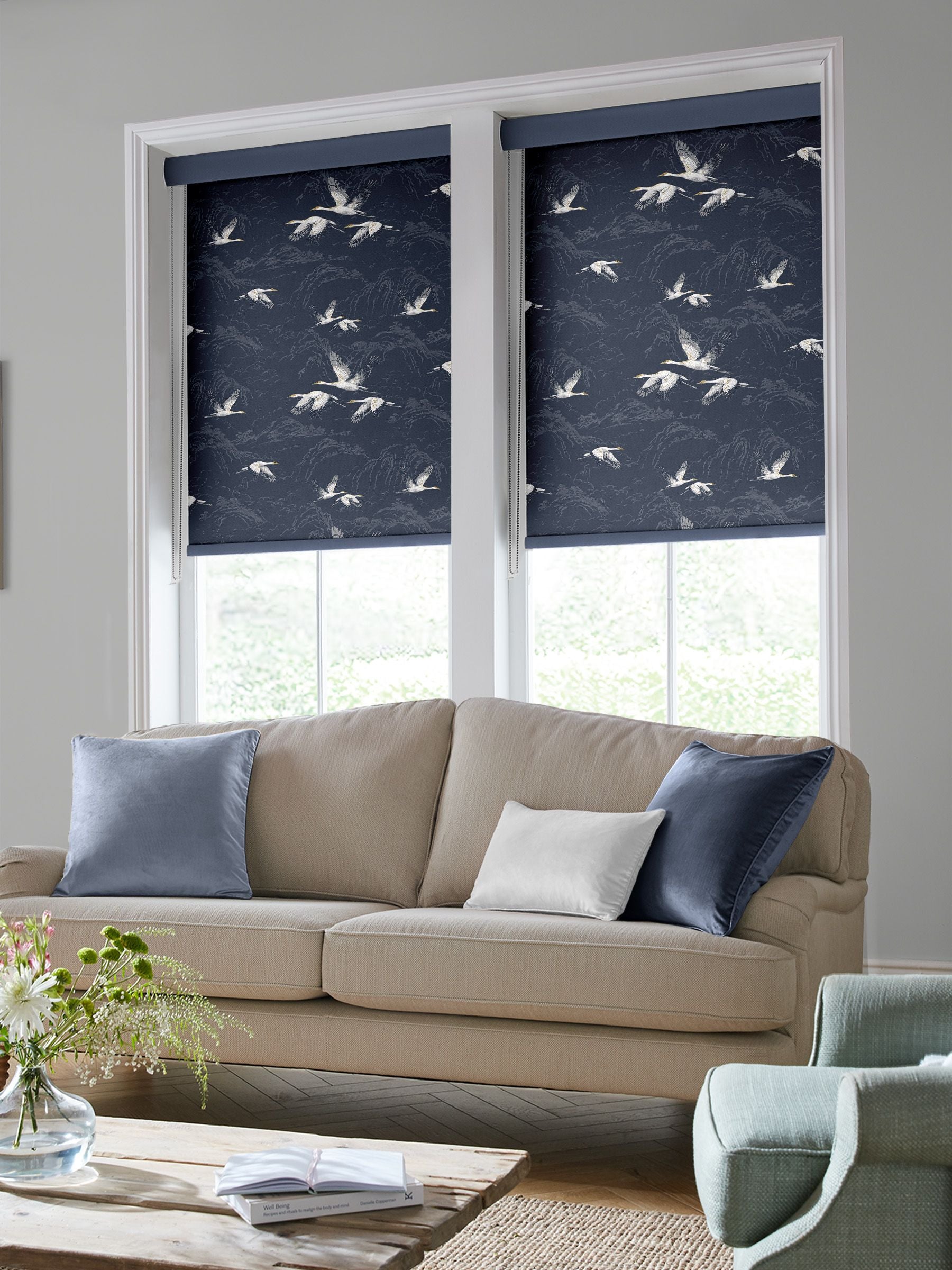 Laura Ashley Blue Animalia roller blind - UK version