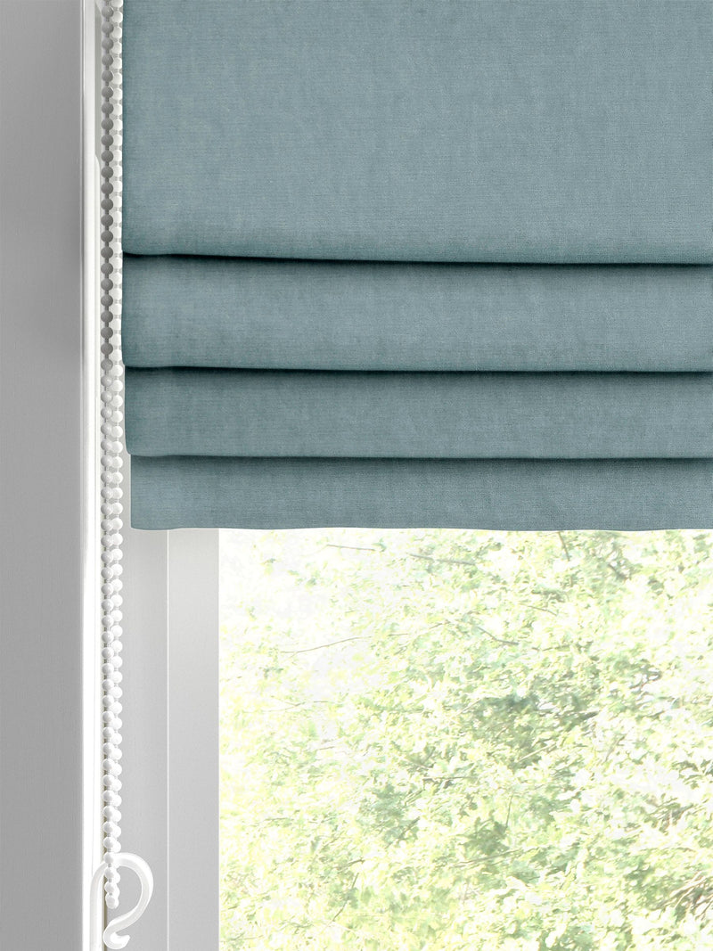 Riviera Blue roman blind, UK version