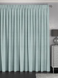 Franklin teal blue made to measure curtains, imported from the UK