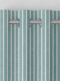 Franklin teal blue made to measure curtains, imported from the UK