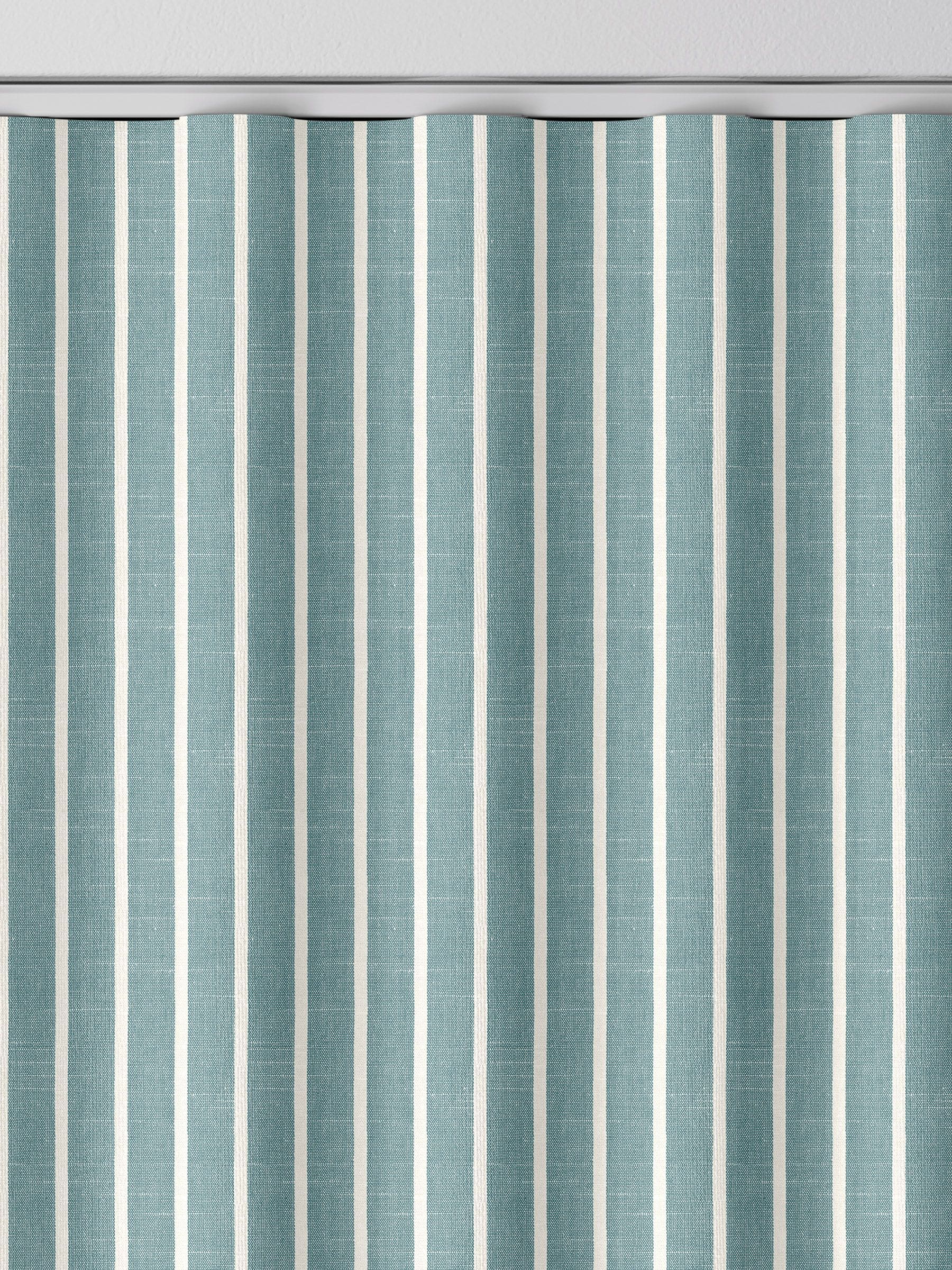 Franklin teal blue made to measure curtains, imported from the UK
