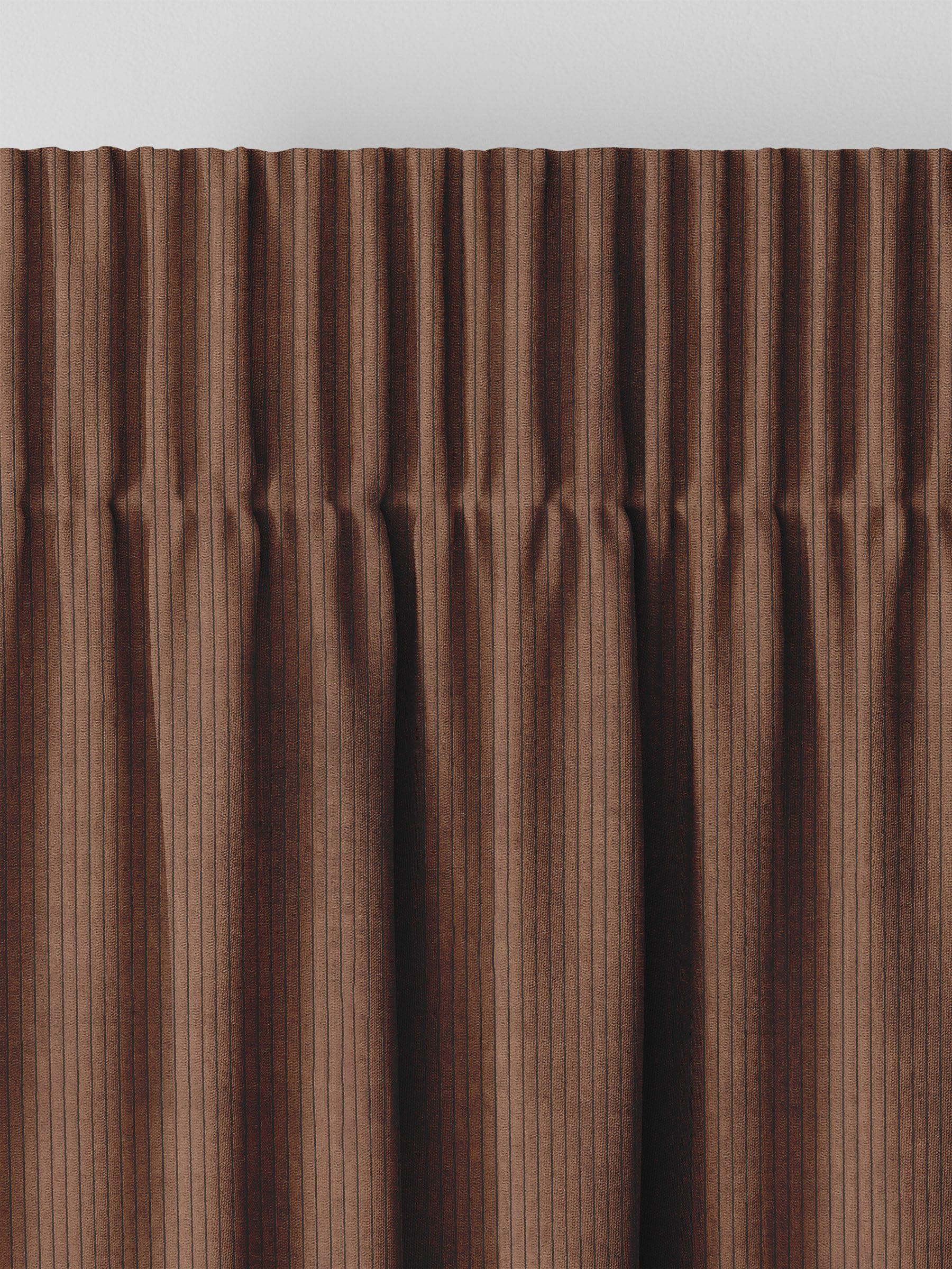 Jangga cognac brown corduroy made to measure curtains (British brand)