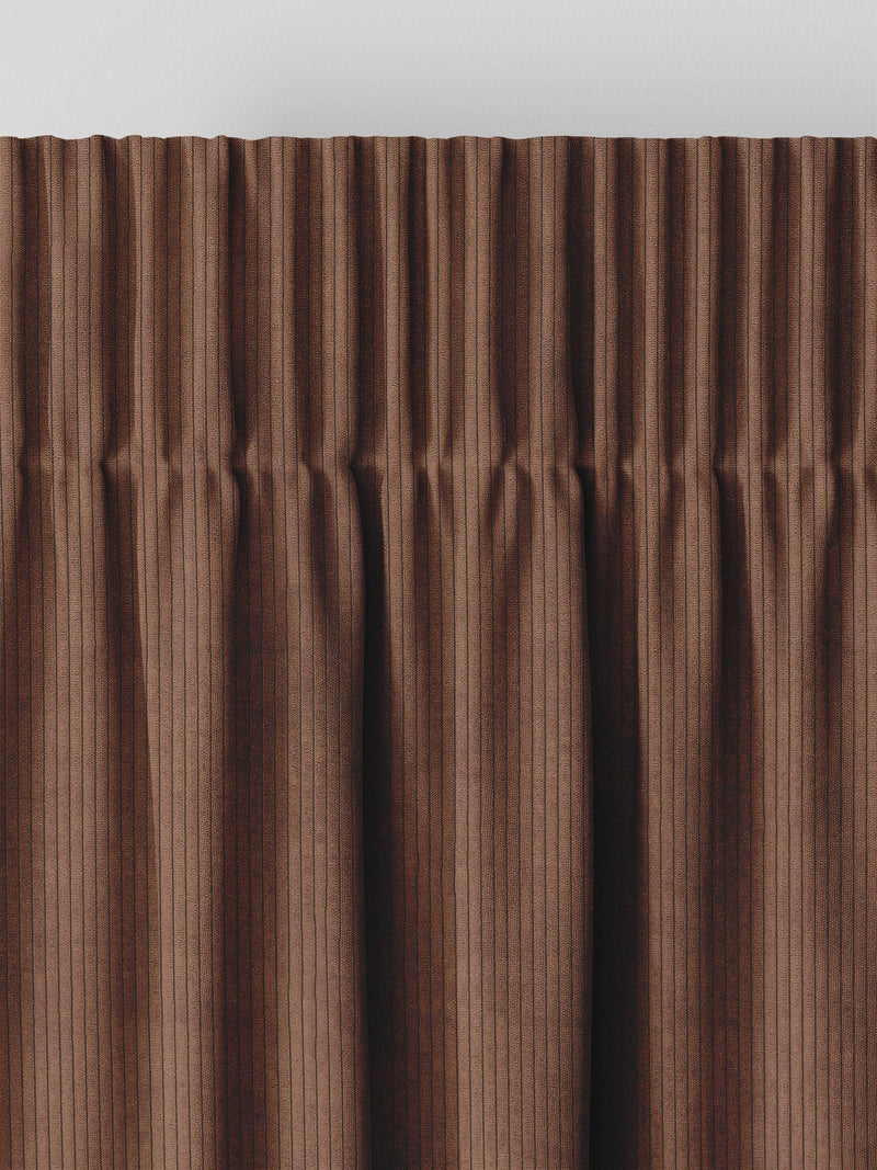 Jangga cognac brown corduroy made to measure curtains (British brand)