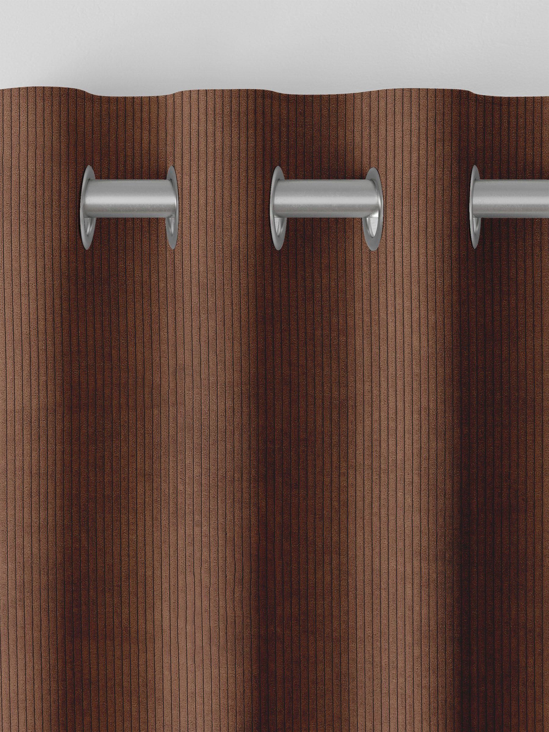 Jangga cognac brown corduroy made to measure curtains (British brand)