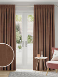 Jangga cognac brown corduroy made to measure curtains (British brand)