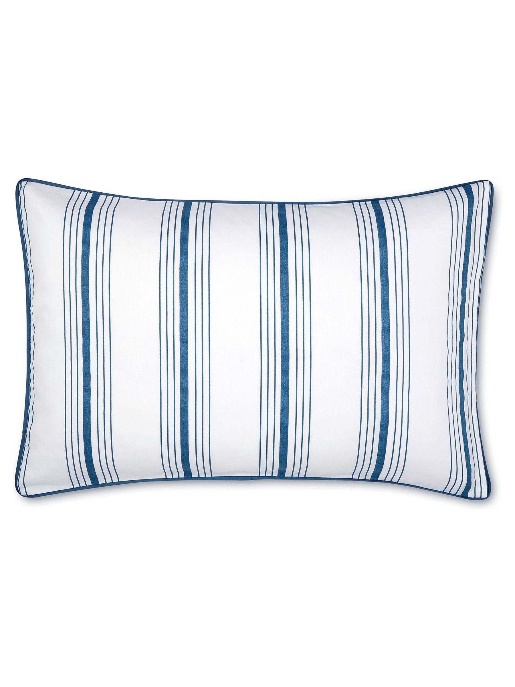 Laura Ashley Set of 2 Midnight Navy Blue Tuileries 200 Thread Count Cotton Sateen Pillowcases Set