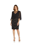 Adrianna Papell Black Chiffon Cover-up