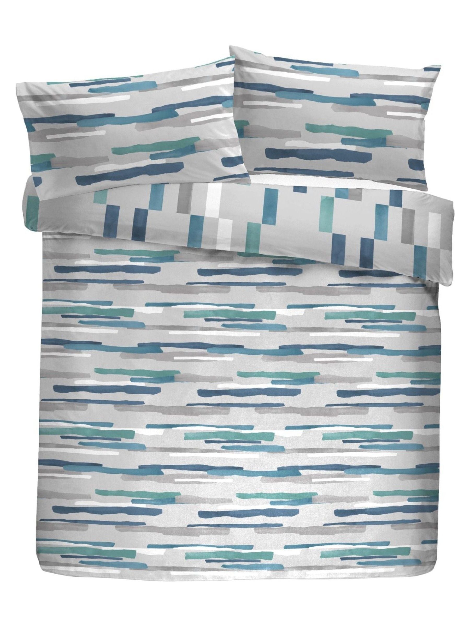Fusion Green Clifton duvet cover and pillowcase set - British product