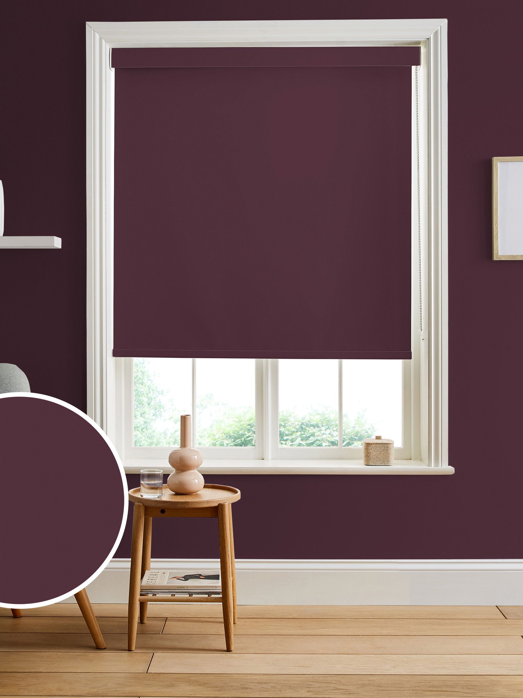 Graham & Brown Purple Epoch roller blind - British product
