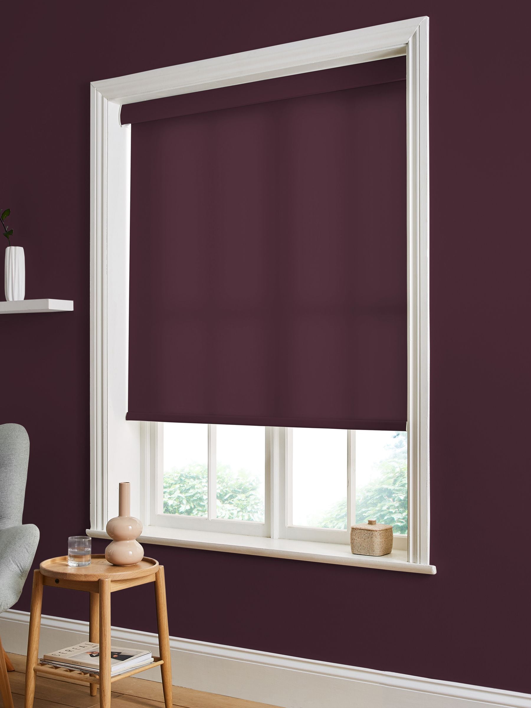Graham & Brown Purple Epoch roller blind - British product