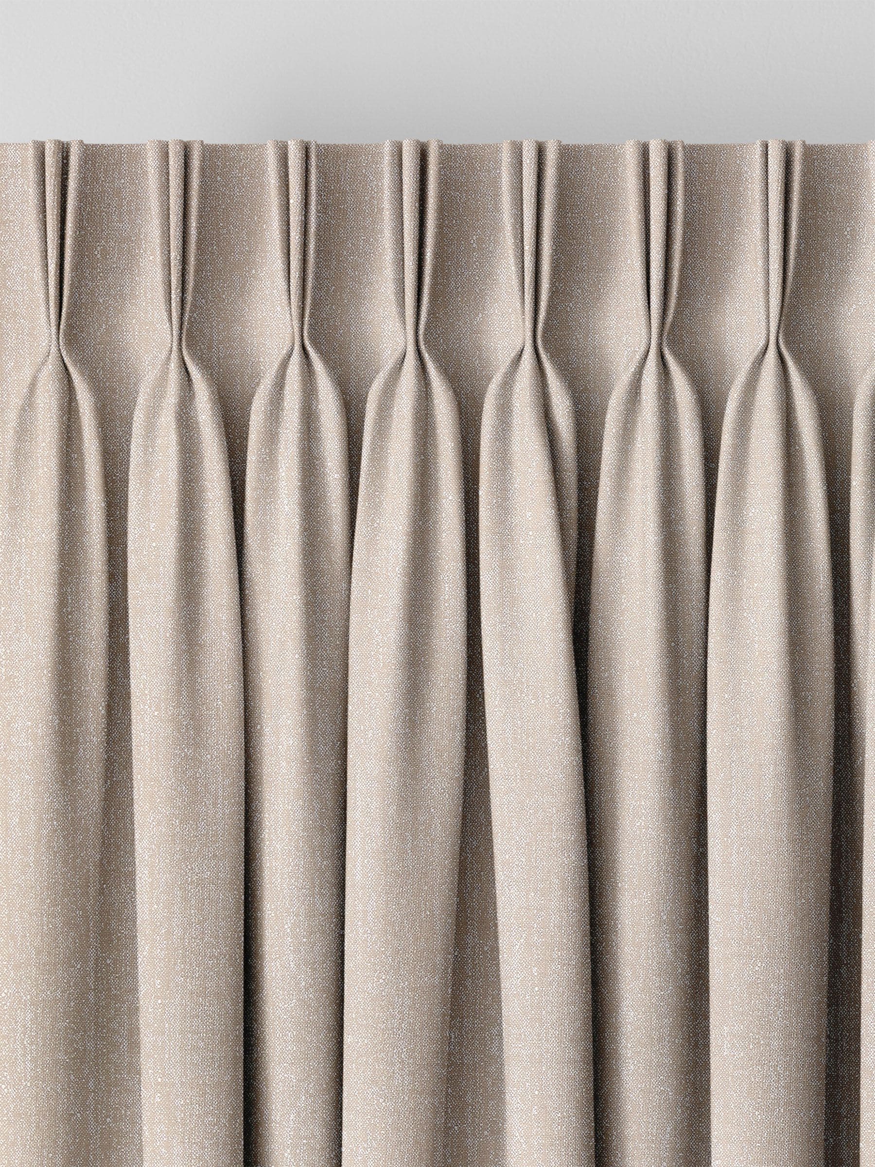 Fawn Natural Glittery made to measure curtains, UK version