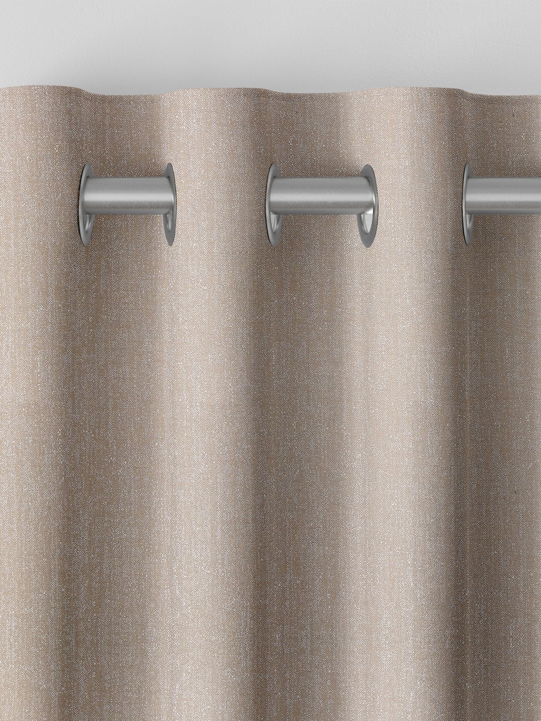 Fawn Natural Glittery made to measure curtains, UK version