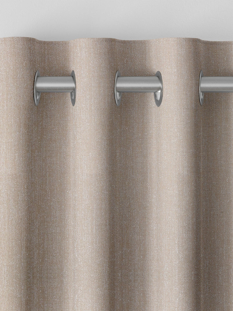 Fawn Natural Glittery made to measure curtains, UK version