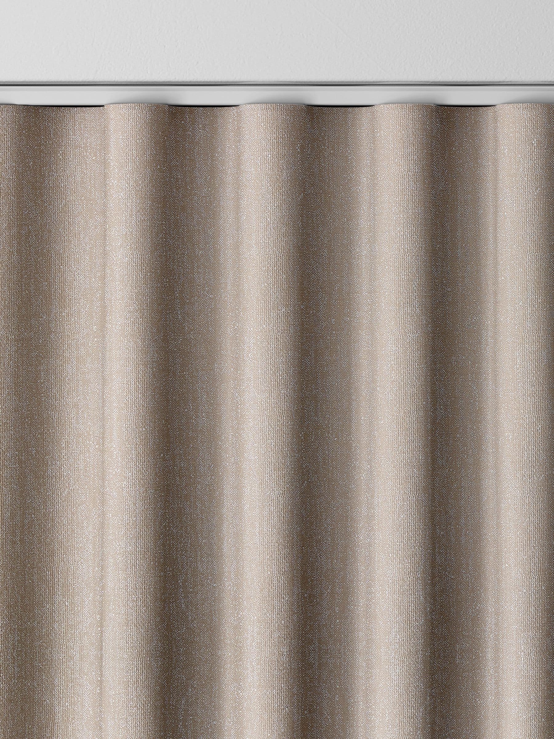 Fawn Natural Glittery made to measure curtains, UK version