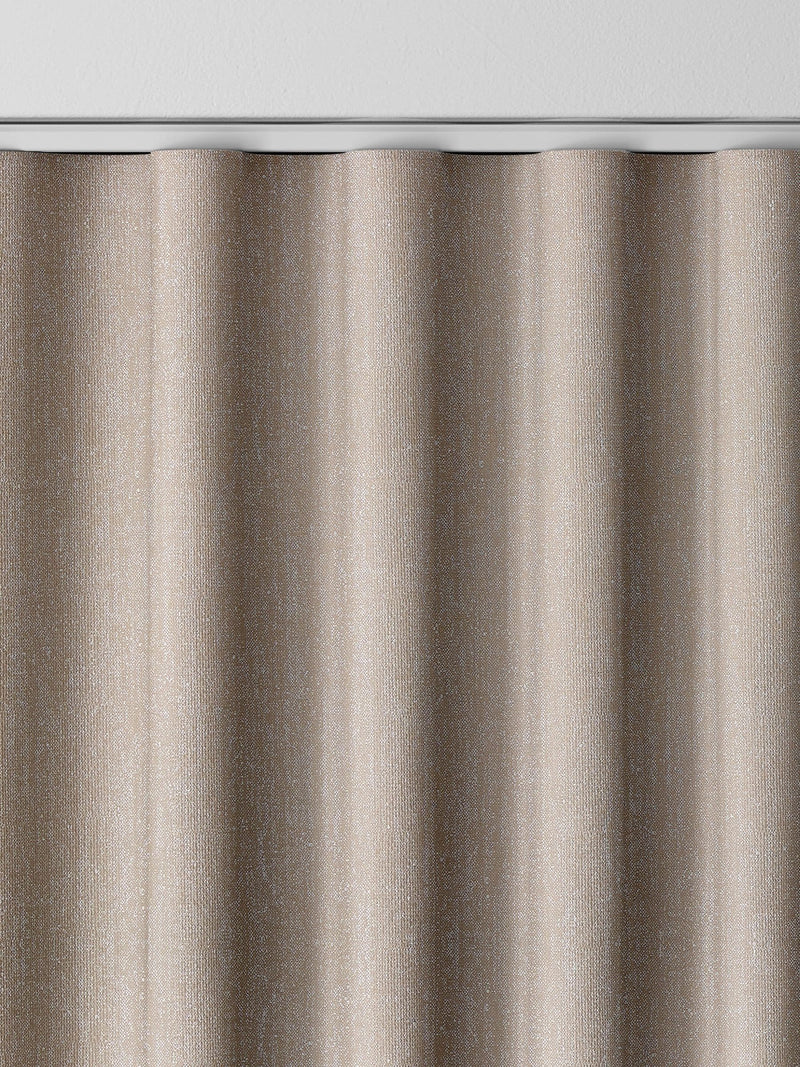 Fawn Natural Glittery made to measure curtains, UK version